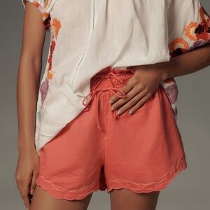 Anthropologie NWT linen/cotton Coral Women's Shorts. Size S but run quite large